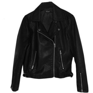 Topshop Black Leather Jacket